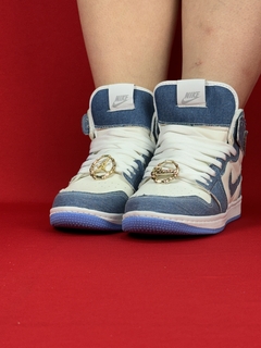 Air Jordan 1 High azul jeans branco nacional s - comprar online
