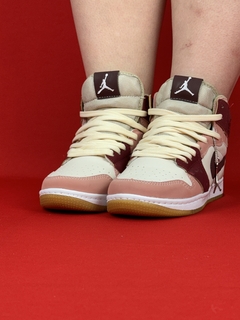 Air Jordan 1 High rosa e vinho com branco nacional s - comprar online