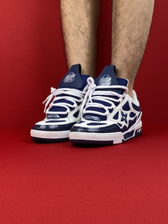 Louis vuitton skate azul e branco importado na internet