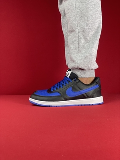 Nike dunk preto e azul sola branco nacional - comprar online