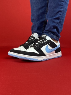 Nike dunk low preto branco azul - comprar online