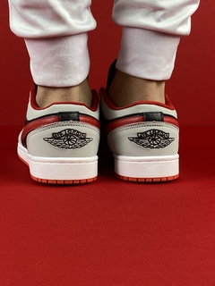 Air Jordan 1 Low cinza preto vermelho Nacional S na internet