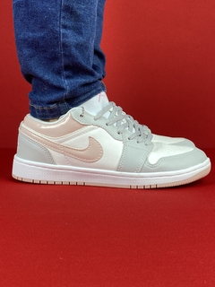 Air Jordan 1 Low branco cinza rosa Nacional S