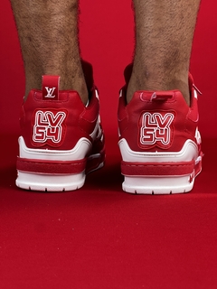 Louis vuitton skate vermelho com branco bota nacional premium - comprar online