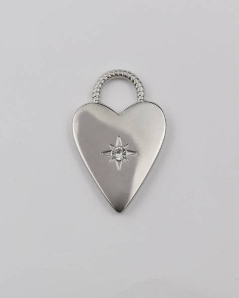Charm Coração Grande Prata - comprar online