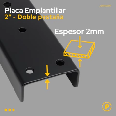 Placa Doble Pestaña 2X2 - tienda online