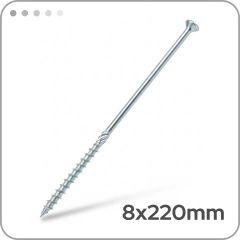 Tornillo HBS 8x220mm x 100u - comprar online