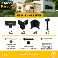 2 Modulo Pared Largo - tienda online