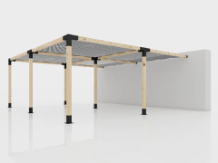 Kit Pergola - 4 Modulos - Sobre Pared - Pecole