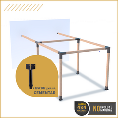 Imagen de Kit Pergola - 2 Modulo - Sobre Pared - Largo