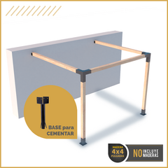 Kit Pergola - 1 Modulo - Sobre Pared