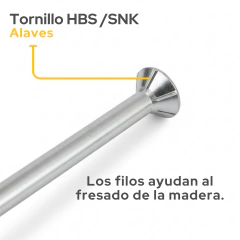 Tornillo HBS 6x260mm x 100u