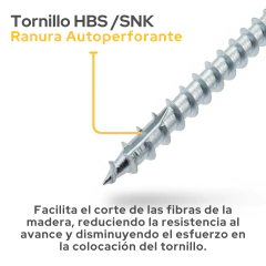 Tornillo HBS 8x240mm x 1u - Pecole