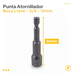 Punta Atornillador Boca Llave - 3/8 - 10mm en internet