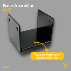 Base atornillable para columna 3x3 - tienda online