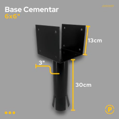 Base / Soporte 6x6 para cementar - Pecole