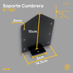 Soporte Cumbrera 30° Tirante 2x6 3x6 en internet