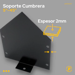 Soporte Cumbrera 45° Tirante 2x5 3x5 - Pecole