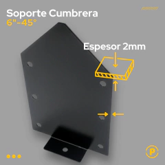 Soporte Cumbrera 45° Tirante 2x6 3x6 - Pecole
