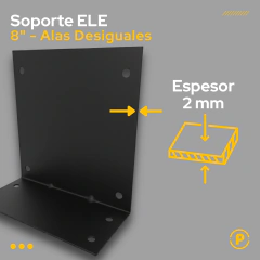 Soporte L 8" Alas Diferentes / Desiguales en internet