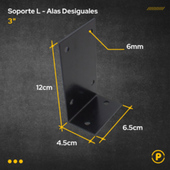 Soporte L 3" Alas Diferentes / Desiguales - comprar online