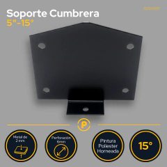 Soporte Cumbrera 15° Tirante 5" - tienda online