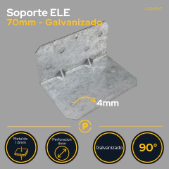 Soporte L Galvanizado 70mm x 10 - tienda online