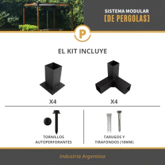 Kit Pergola - 1 Modulo Suelo - 3x3" - tienda online
