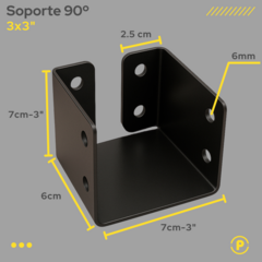 Soporte de Tirante 3x3 (Alas internas) en internet