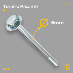 Tornillo pasante para 3" x 8u - Pecole