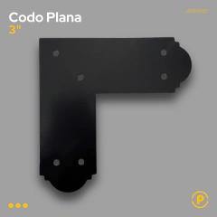 Codo Escuadra Plano 3"