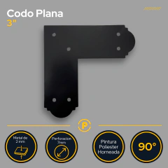 Imagen de Codo Escuadra Plano 3"