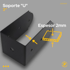 Soporte "U" 3" - Pecole
