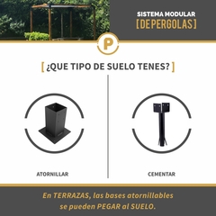 Imagen de Kit Pergola - 3 Modulo - Sobre Pared