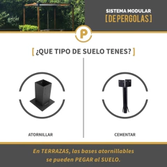 Kit Pergola - 1 Modulo Pared - 3x3" en internet