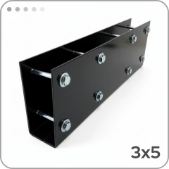 Placa con Pestaña Union Tirante 3x5 + Tornillos Pasantes - comprar online