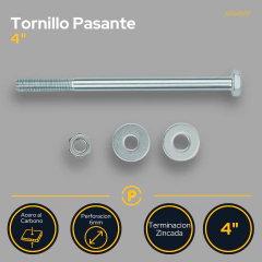 Imagen de PLACA CON PESTAÑA UNION TIRANTE 4X8 + TORNILLOS PASANTES