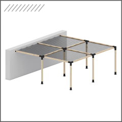 Kit Pergola - 4 Modulos - Sobre Pared