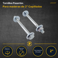 Placa con Pestaña Union Tirante 2x4 + Tornillos Pasantes - tienda online