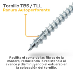 Imagen de Tornillo TBS 6x100mm x 100u