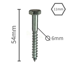 Tarugo 10mm y Tornillo Tirafondo Hexagonal 1/4 X 25u en internet