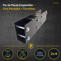 Placa con Pestaña Union Tirante 2x4 + Tornillos Pasantes en internet