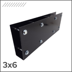 Placa con Pestaña Union Tirante 3x6 + Tornillos Pasantes