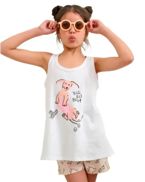Pijama Verano Niña Nena Sin Mangas Mariene (MAR2364-E) - comprar online