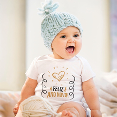 Roupinha do Bebê Feliz Ano Novo Coração Amor - comprar online