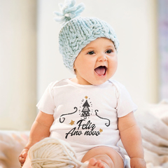 Roupinha do Bebê Body Feliz Ano Novo Árvore - comprar online
