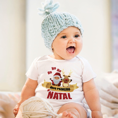 Meu Primeiro Natal Roupa do Bebê Body Noel e Rena - comprar online