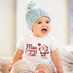 Meu Primeiro Natal Papai Noel Body Roupinha do Bebê - comprar online