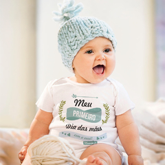 Roupa de bebê Meu Primeiro Dia das Mães Com a Vovó body personalizado - Emotions Art Presentes Personalizados