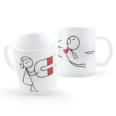 Caneca Bonequinhos Imã Do Amor Casal Presente Namorados na internet